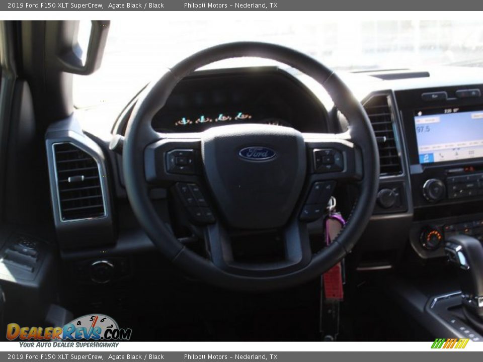 2019 Ford F150 XLT SuperCrew Agate Black / Black Photo #22