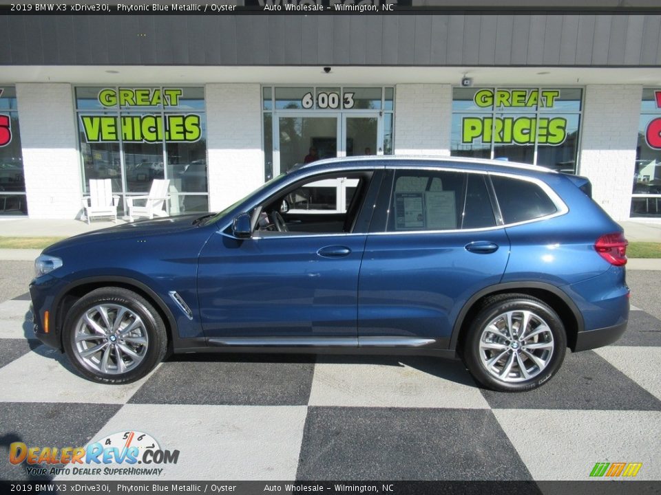 2019 BMW X3 xDrive30i Phytonic Blue Metallic / Oyster Photo #1