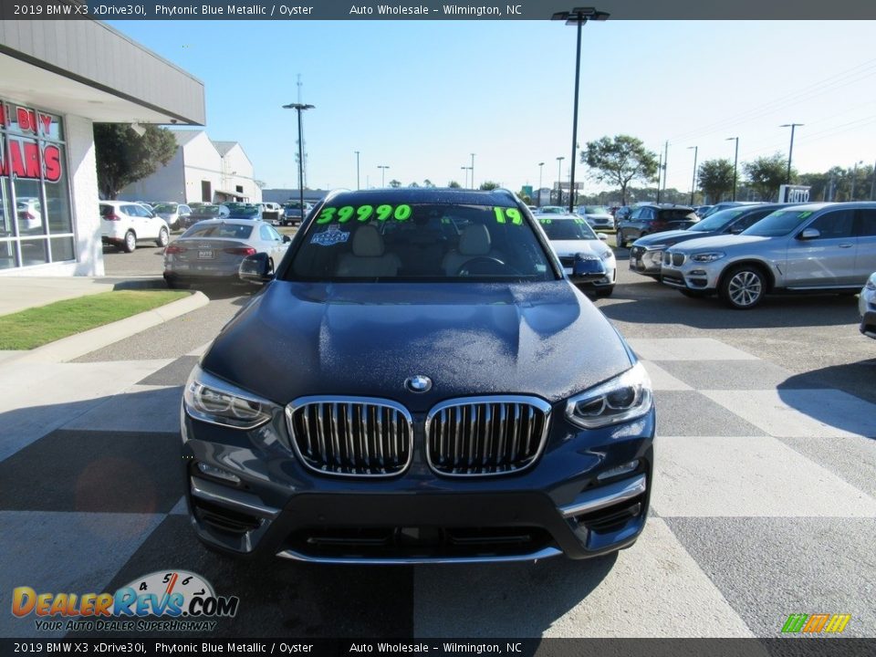 2019 BMW X3 xDrive30i Phytonic Blue Metallic / Oyster Photo #2