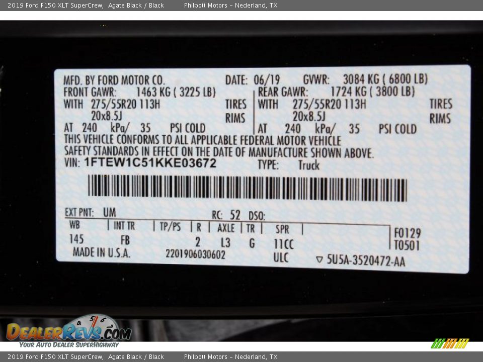 2019 Ford F150 XLT SuperCrew Agate Black / Black Photo #25