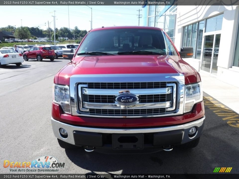 2013 Ford F150 XLT SuperCrew 4x4 Ruby Red Metallic / Steel Gray Photo #8