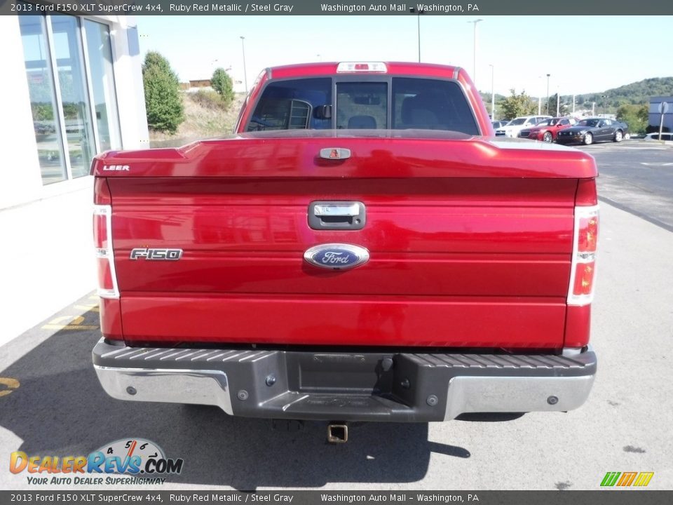 2013 Ford F150 XLT SuperCrew 4x4 Ruby Red Metallic / Steel Gray Photo #12