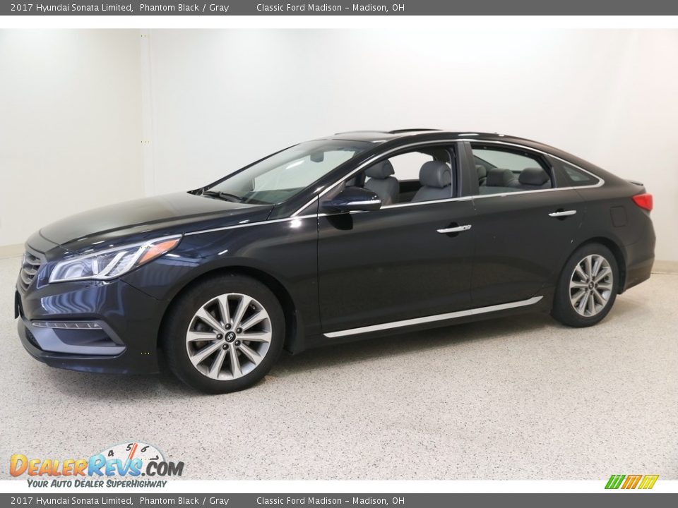 2017 Hyundai Sonata Limited Phantom Black / Gray Photo #3