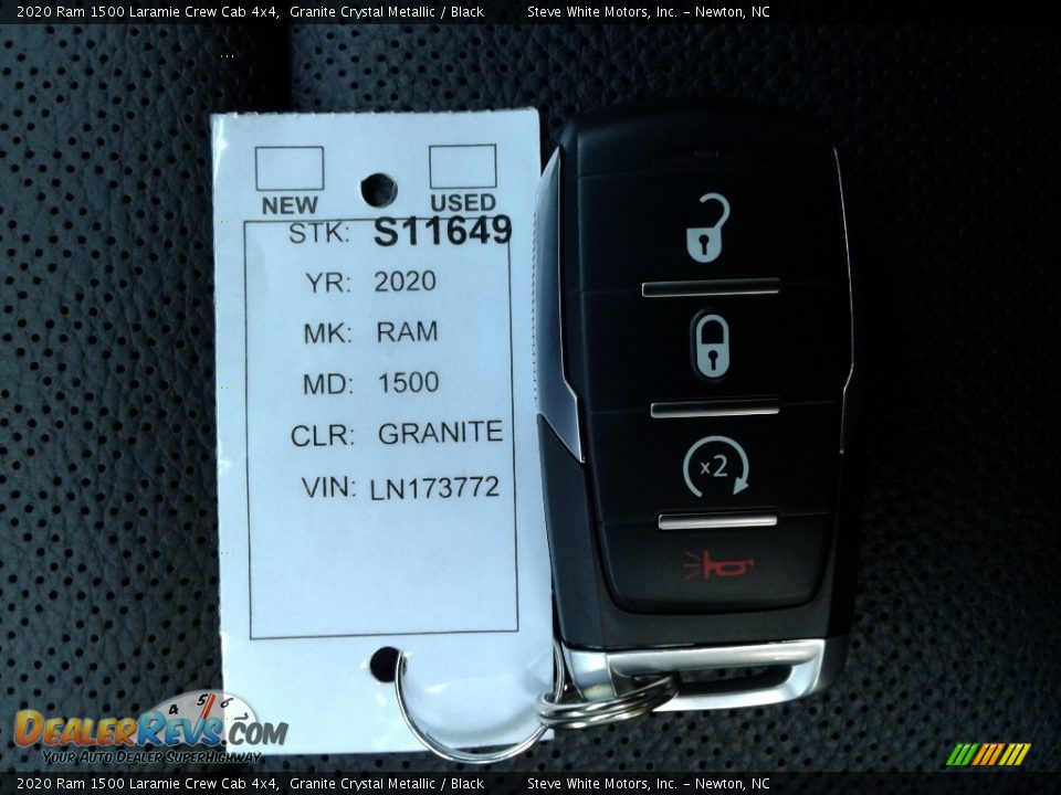 2020 Ram 1500 Laramie Crew Cab 4x4 Granite Crystal Metallic / Black Photo #33