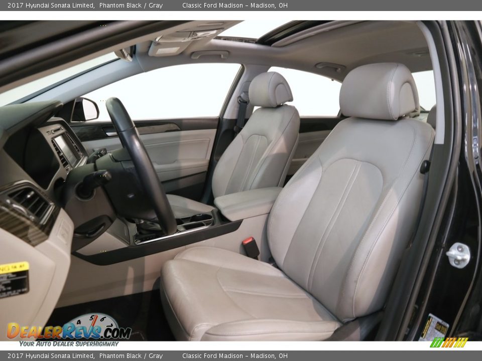 2017 Hyundai Sonata Limited Phantom Black / Gray Photo #5