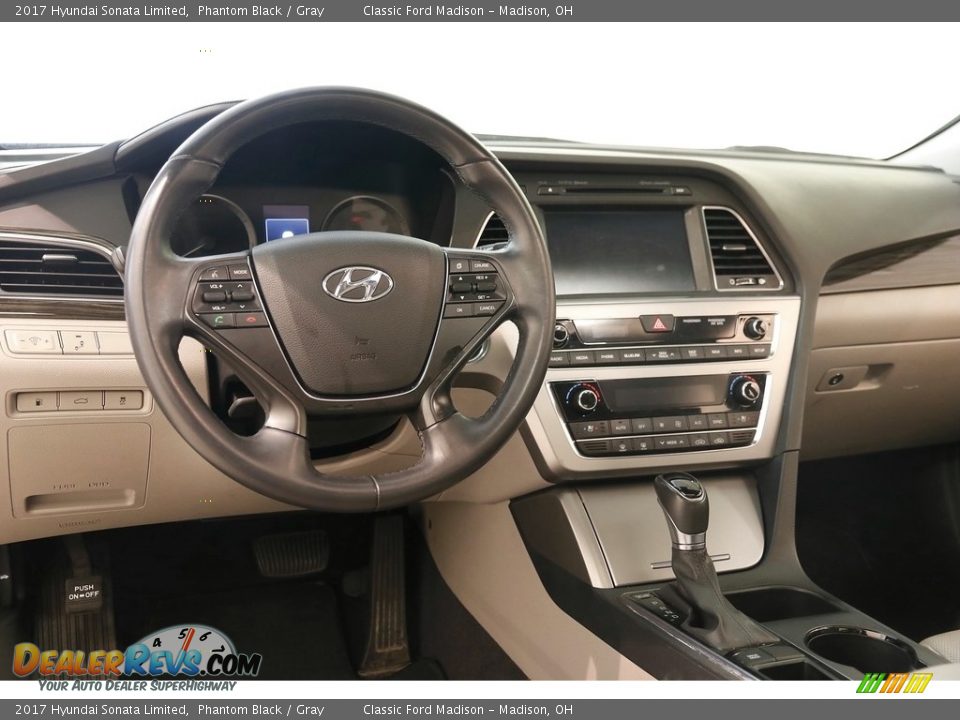 2017 Hyundai Sonata Limited Phantom Black / Gray Photo #6
