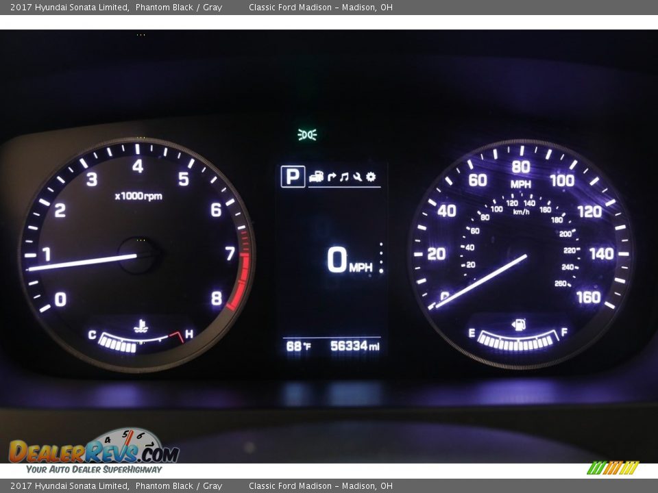 2017 Hyundai Sonata Limited Phantom Black / Gray Photo #8
