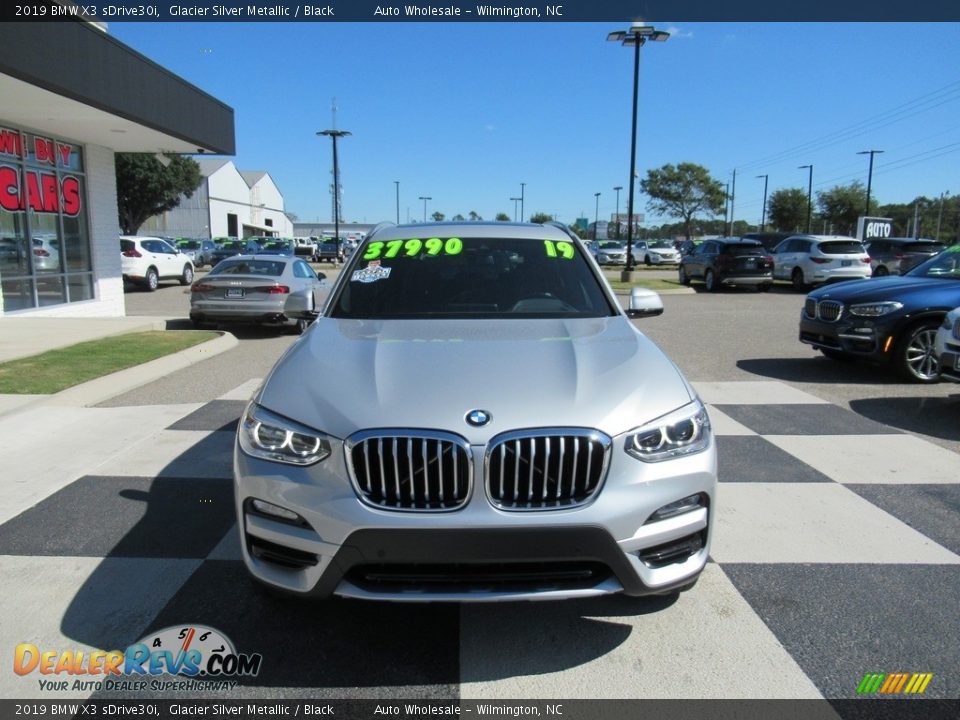 2019 BMW X3 sDrive30i Glacier Silver Metallic / Black Photo #2