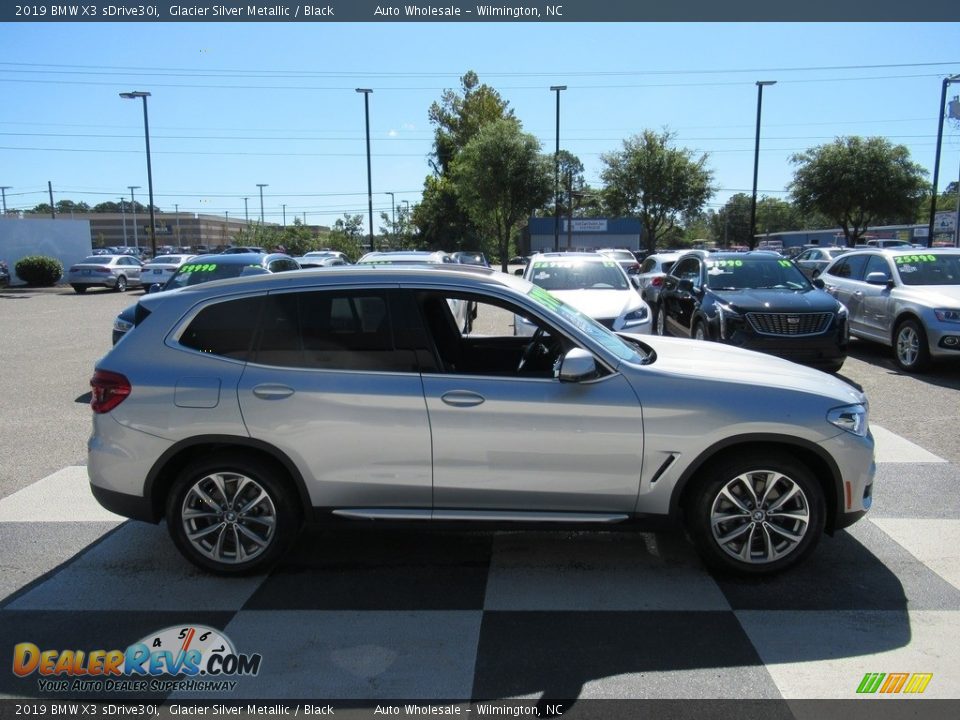 2019 BMW X3 sDrive30i Glacier Silver Metallic / Black Photo #3