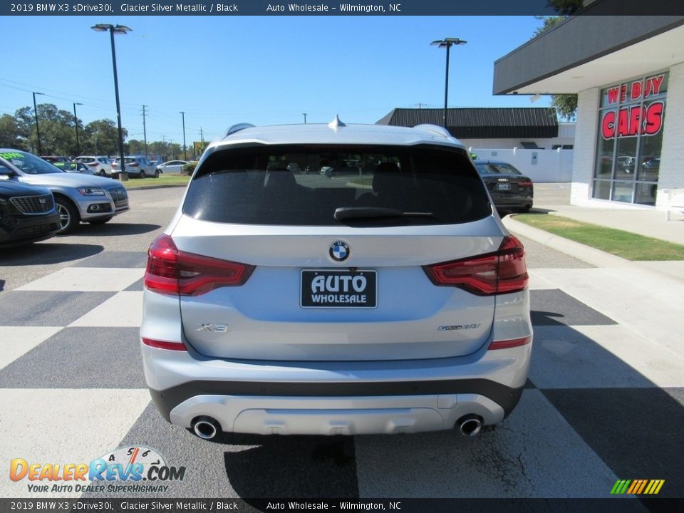 2019 BMW X3 sDrive30i Glacier Silver Metallic / Black Photo #4