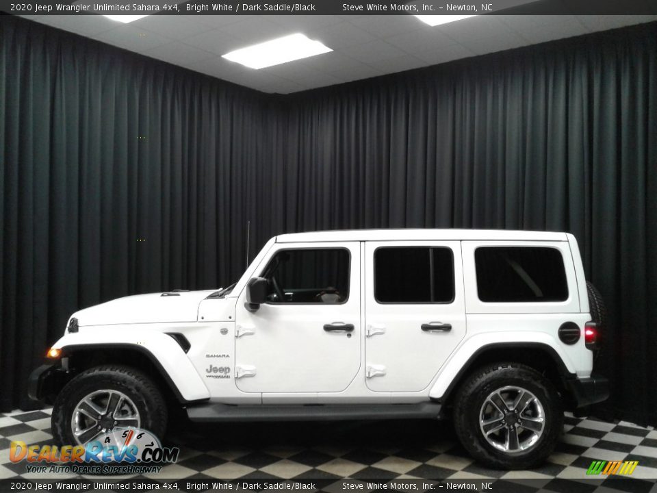 2020 Jeep Wrangler Unlimited Sahara 4x4 Bright White / Dark Saddle/Black Photo #1