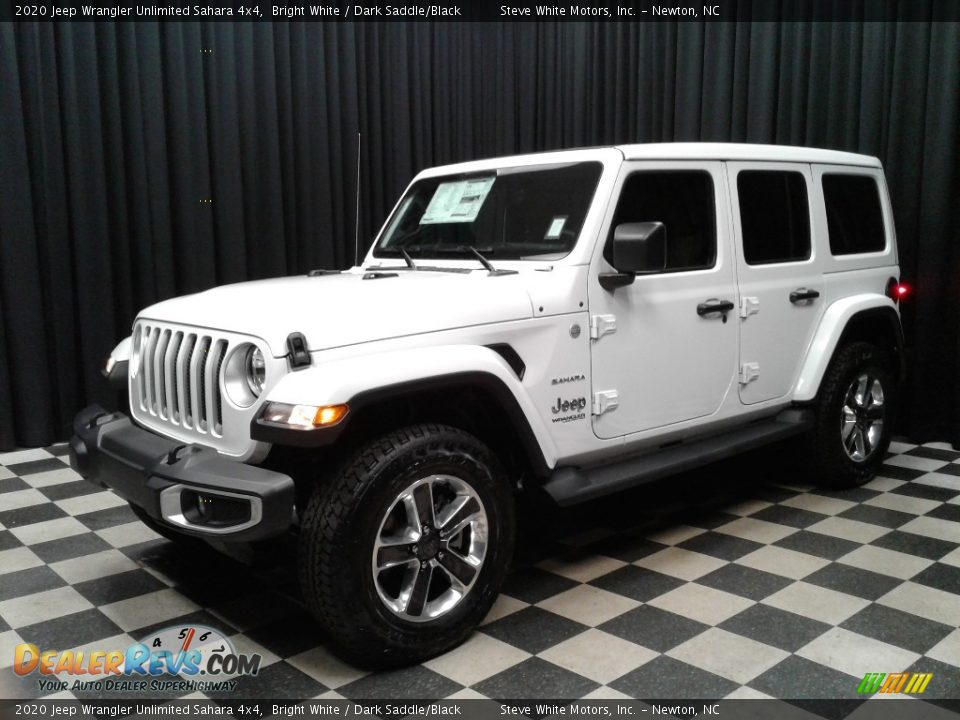 2020 Jeep Wrangler Unlimited Sahara 4x4 Bright White / Dark Saddle/Black Photo #2