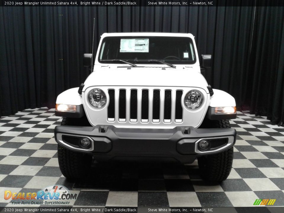 2020 Jeep Wrangler Unlimited Sahara 4x4 Bright White / Dark Saddle/Black Photo #3