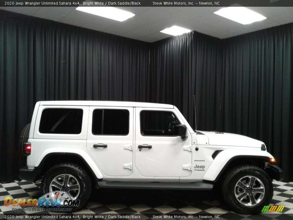 2020 Jeep Wrangler Unlimited Sahara 4x4 Bright White / Dark Saddle/Black Photo #5