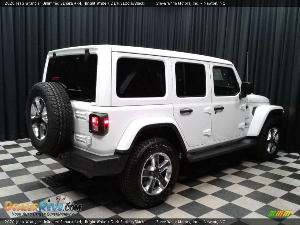 2020 Jeep Wrangler Unlimited Sahara 4x4 Bright White / Dark Saddle/Black Photo #6