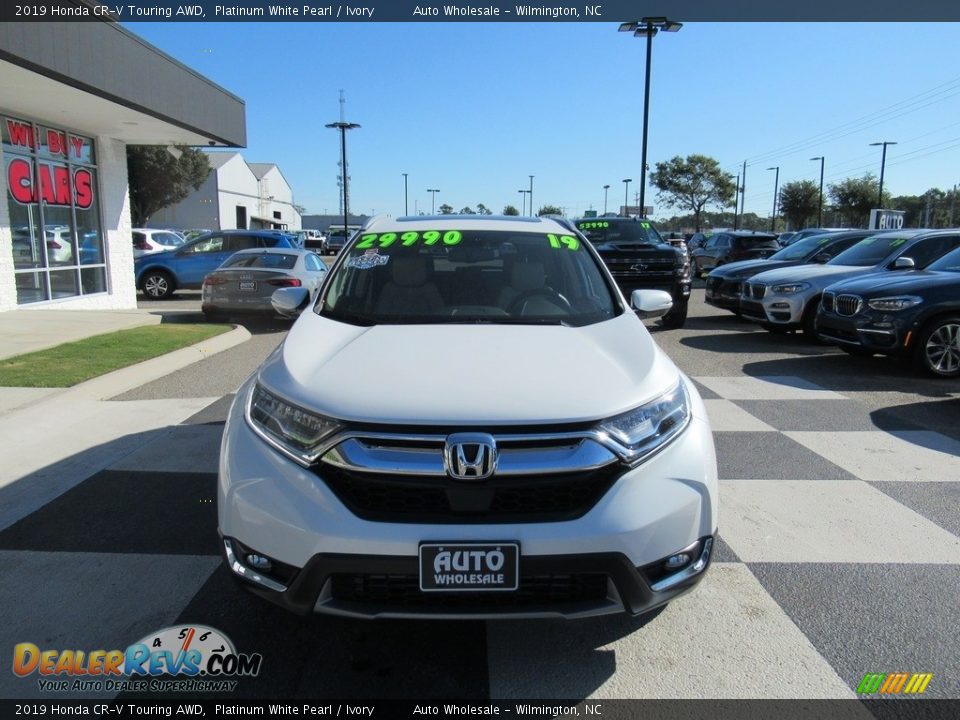 2019 Honda CR-V Touring AWD Platinum White Pearl / Ivory Photo #2