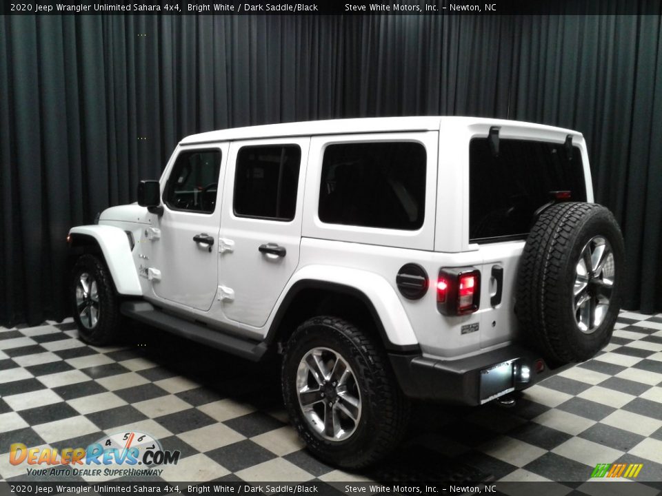 2020 Jeep Wrangler Unlimited Sahara 4x4 Bright White / Dark Saddle/Black Photo #8