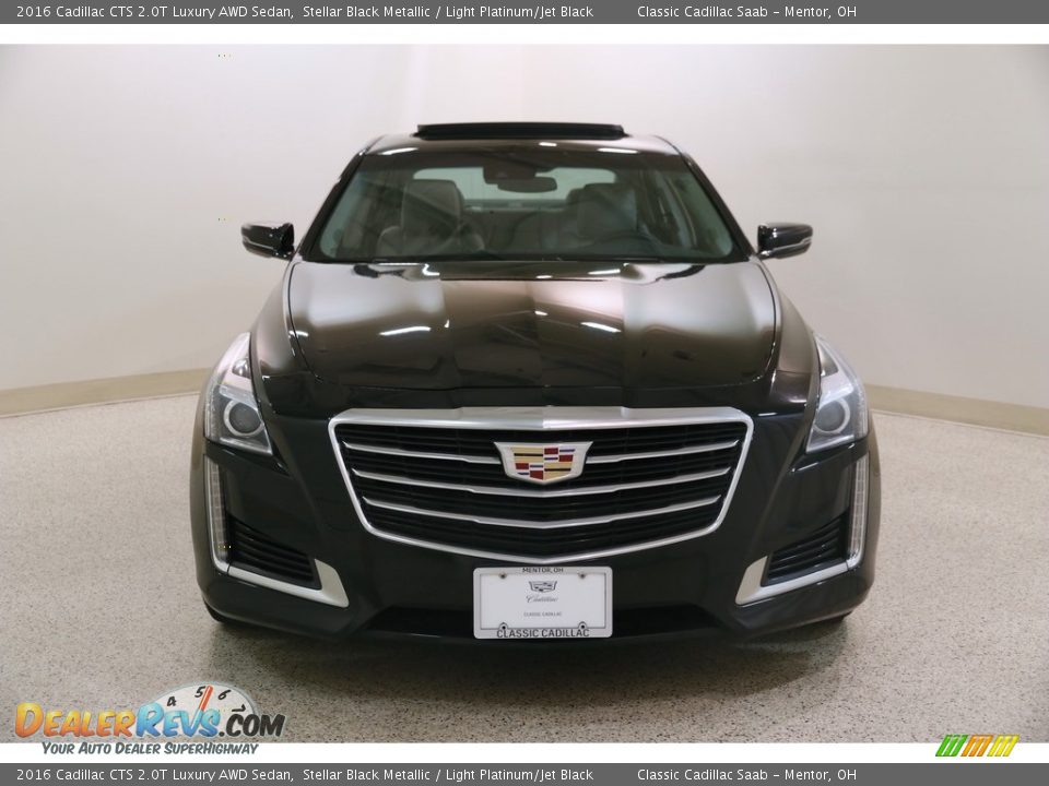 2016 Cadillac CTS 2.0T Luxury AWD Sedan Stellar Black Metallic / Light Platinum/Jet Black Photo #2