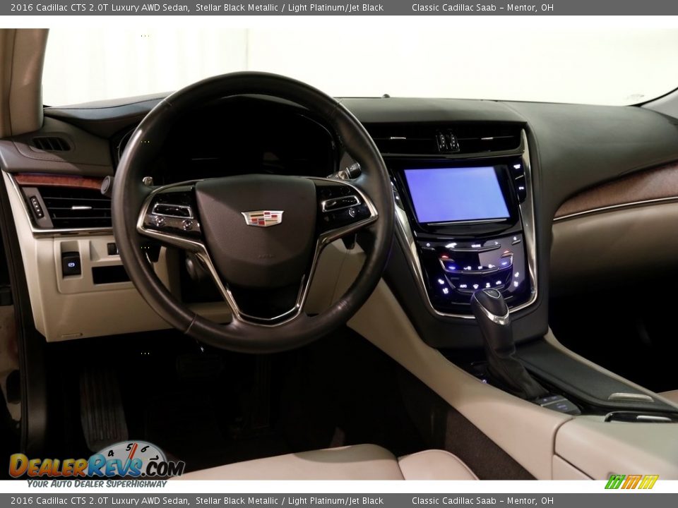 2016 Cadillac CTS 2.0T Luxury AWD Sedan Stellar Black Metallic / Light Platinum/Jet Black Photo #6