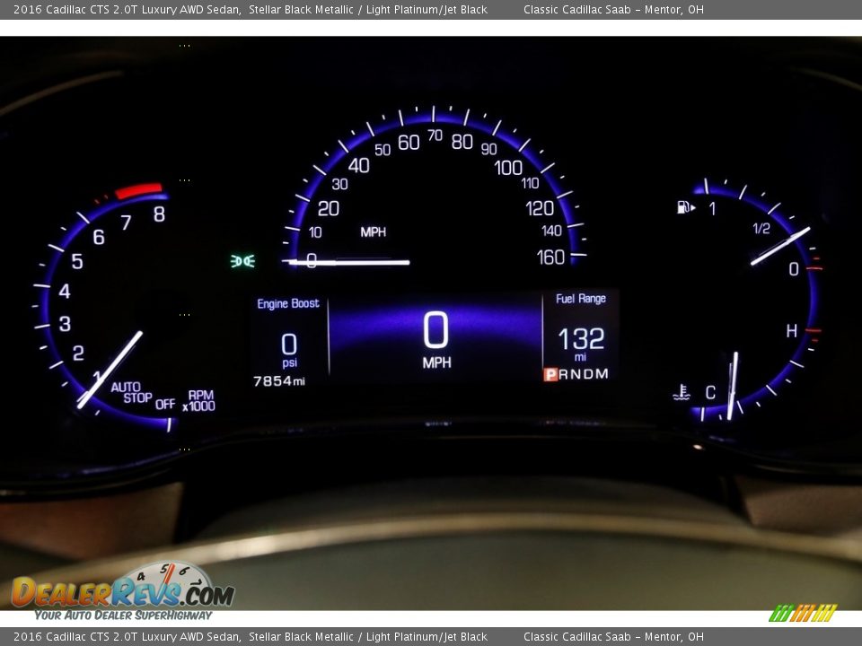 2016 Cadillac CTS 2.0T Luxury AWD Sedan Stellar Black Metallic / Light Platinum/Jet Black Photo #8