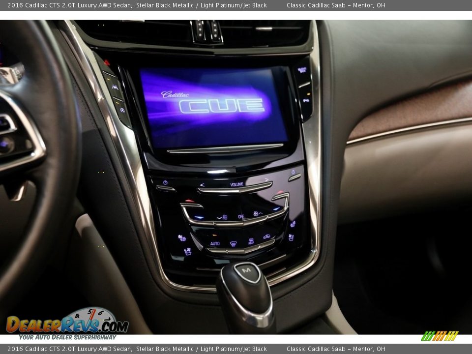 2016 Cadillac CTS 2.0T Luxury AWD Sedan Stellar Black Metallic / Light Platinum/Jet Black Photo #9