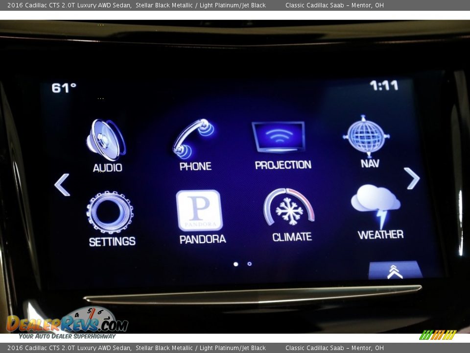 2016 Cadillac CTS 2.0T Luxury AWD Sedan Stellar Black Metallic / Light Platinum/Jet Black Photo #10