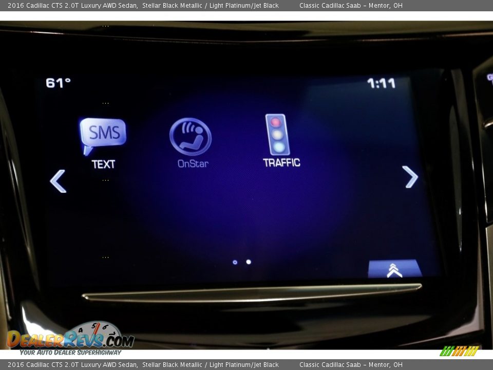 2016 Cadillac CTS 2.0T Luxury AWD Sedan Stellar Black Metallic / Light Platinum/Jet Black Photo #11