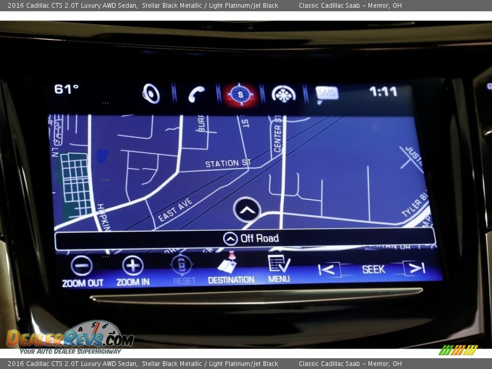 2016 Cadillac CTS 2.0T Luxury AWD Sedan Stellar Black Metallic / Light Platinum/Jet Black Photo #12