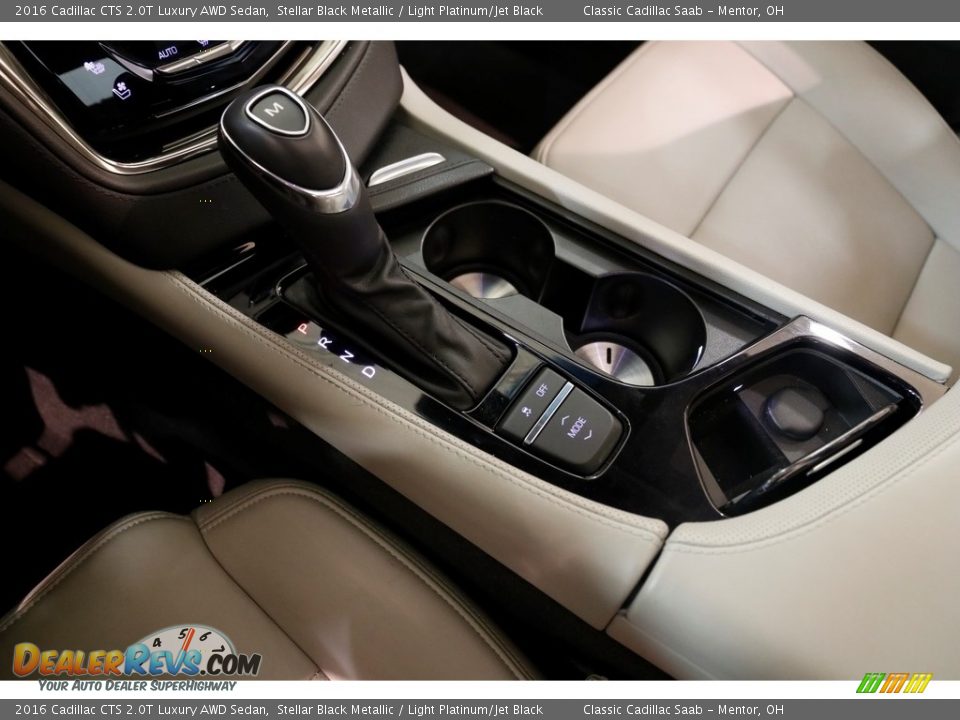 2016 Cadillac CTS 2.0T Luxury AWD Sedan Stellar Black Metallic / Light Platinum/Jet Black Photo #16