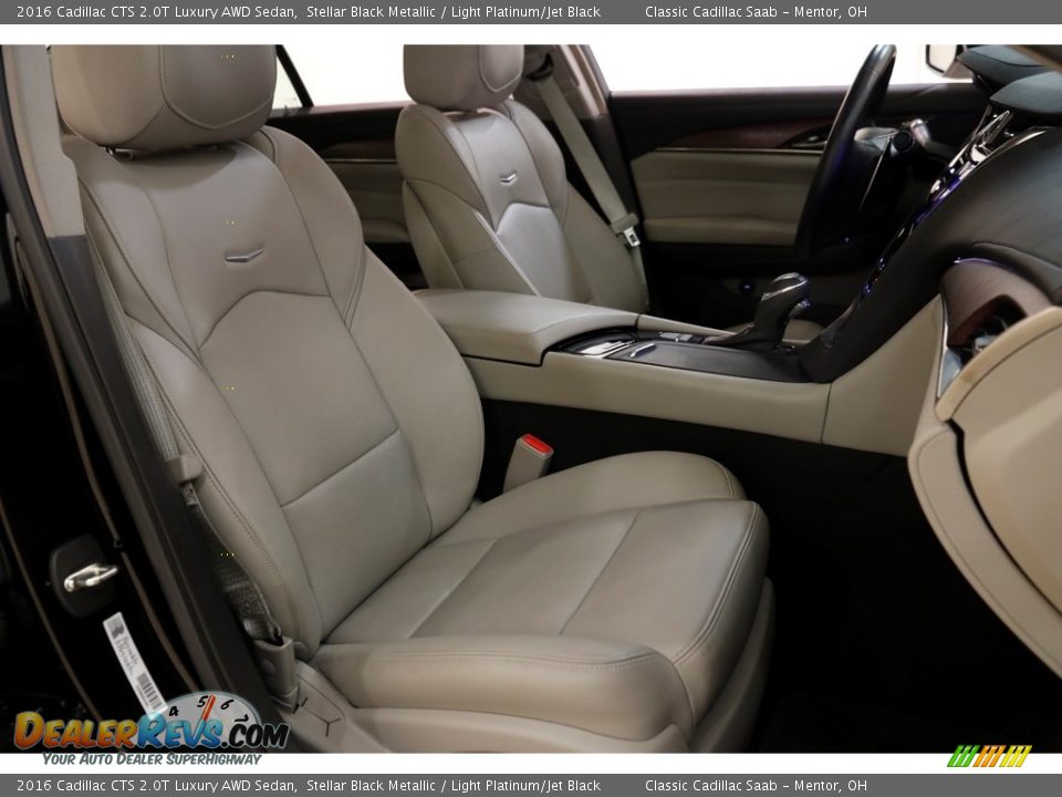 2016 Cadillac CTS 2.0T Luxury AWD Sedan Stellar Black Metallic / Light Platinum/Jet Black Photo #17