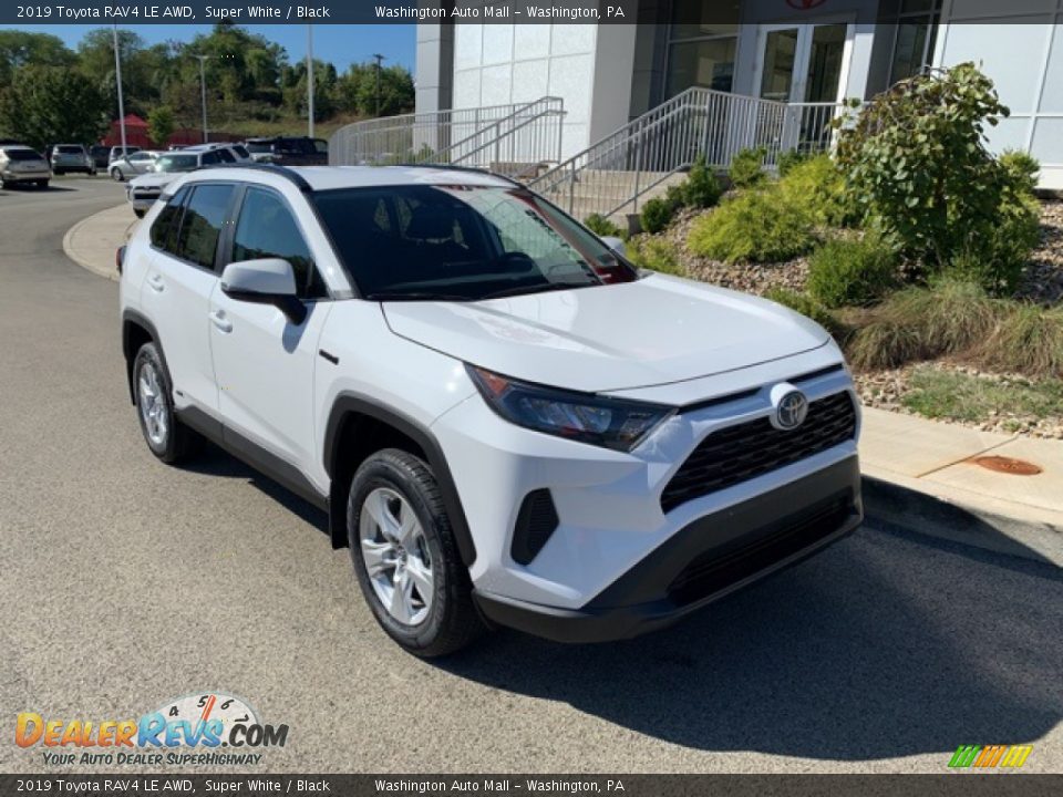 2019 Toyota RAV4 LE AWD Super White / Black Photo #1