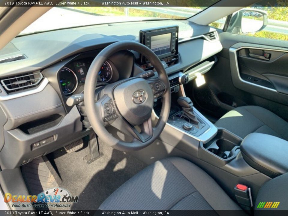 2019 Toyota RAV4 LE AWD Super White / Black Photo #3