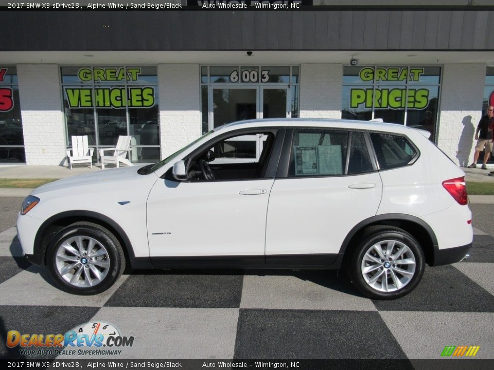 2017 BMW X3 sDrive28i Alpine White / Sand Beige/Black Photo #1