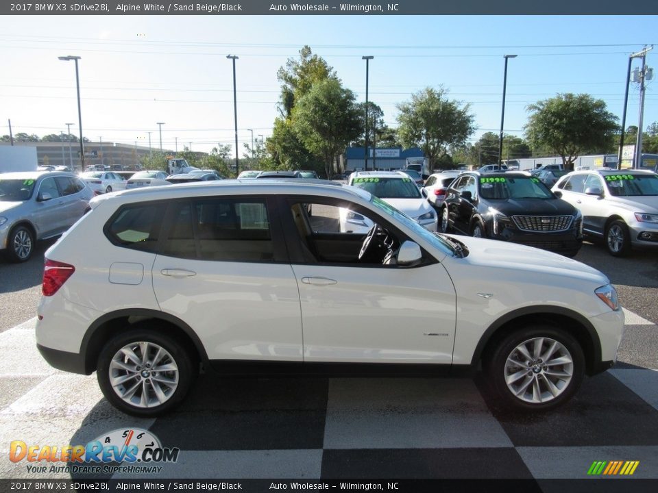 2017 BMW X3 sDrive28i Alpine White / Sand Beige/Black Photo #3