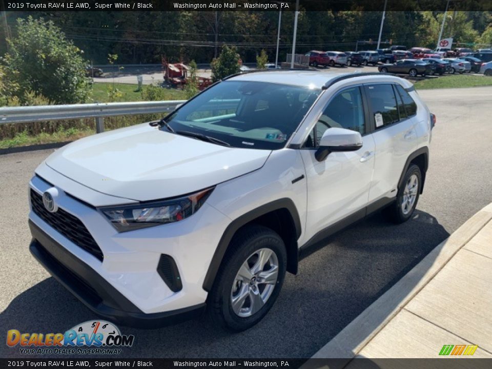 2019 Toyota RAV4 LE AWD Super White / Black Photo #7
