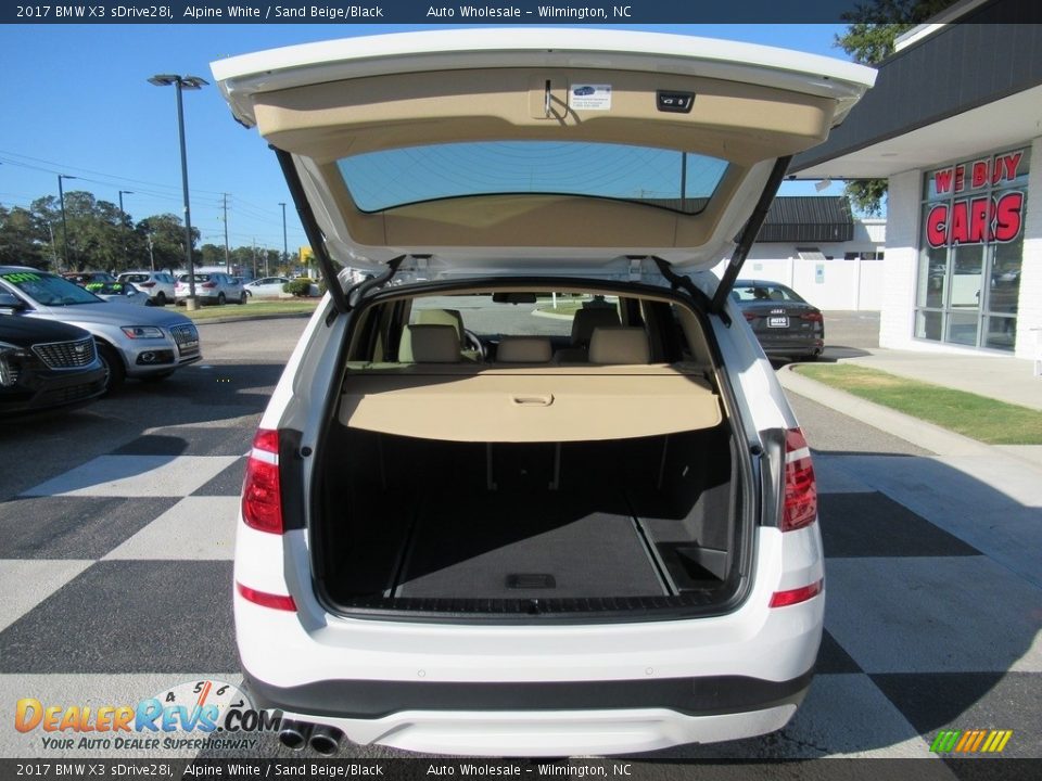 2017 BMW X3 sDrive28i Alpine White / Sand Beige/Black Photo #5