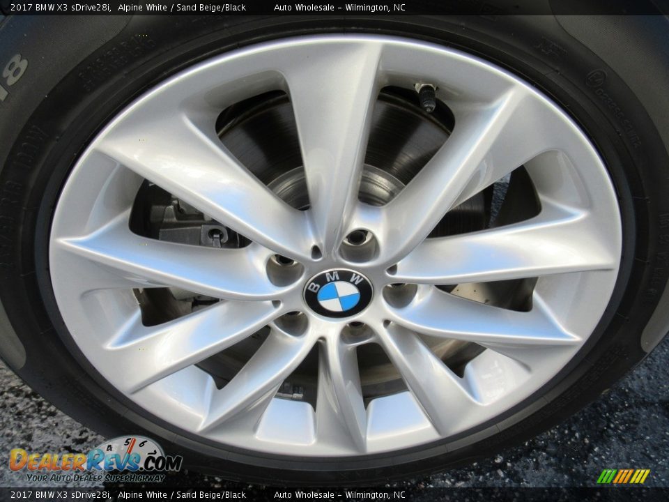 2017 BMW X3 sDrive28i Alpine White / Sand Beige/Black Photo #7