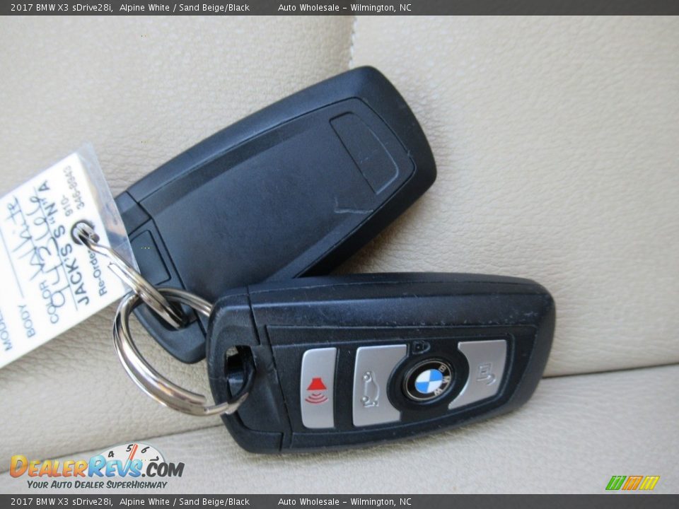 2017 BMW X3 sDrive28i Alpine White / Sand Beige/Black Photo #20