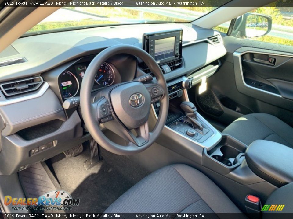 2019 Toyota RAV4 LE AWD Hybrid Midnight Black Metallic / Black Photo #3