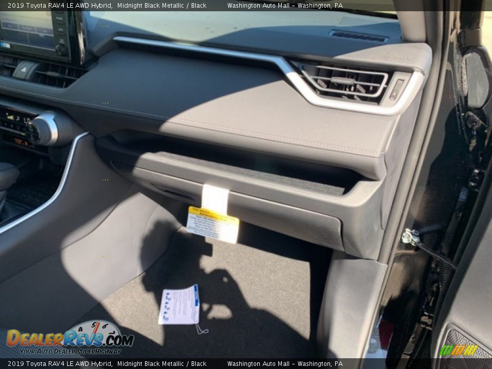 2019 Toyota RAV4 LE AWD Hybrid Midnight Black Metallic / Black Photo #18