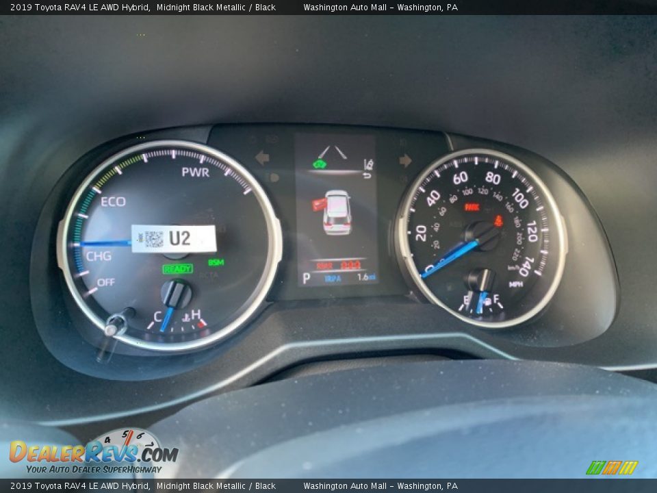 2019 Toyota RAV4 LE AWD Hybrid Midnight Black Metallic / Black Photo #22