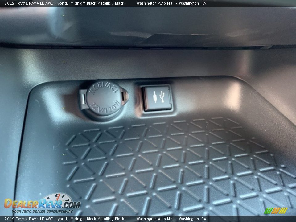 2019 Toyota RAV4 LE AWD Hybrid Midnight Black Metallic / Black Photo #24