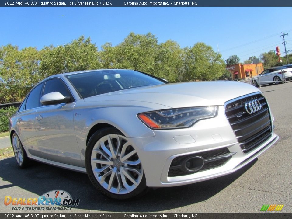 2012 Audi A6 3.0T quattro Sedan Ice Silver Metallic / Black Photo #2