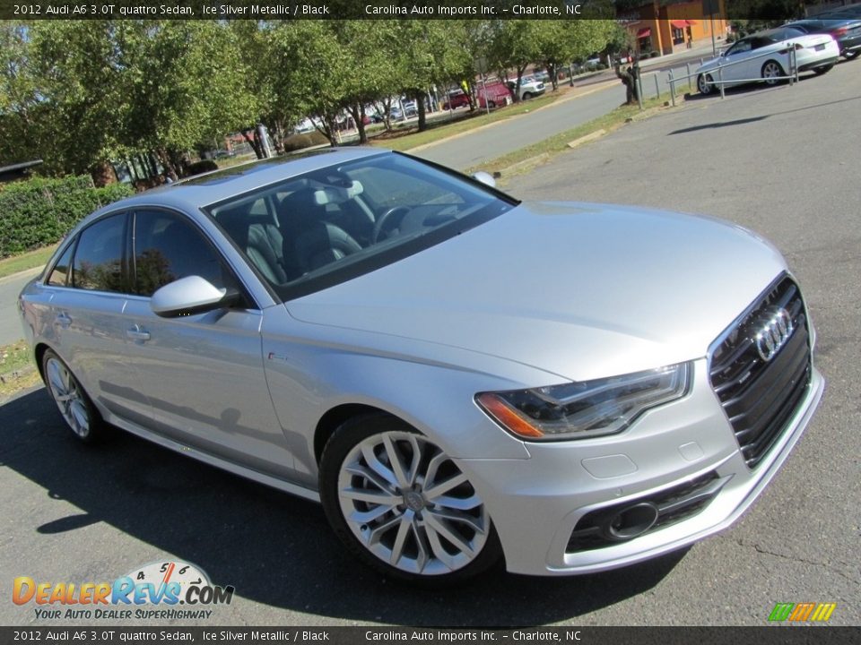 2012 Audi A6 3.0T quattro Sedan Ice Silver Metallic / Black Photo #3