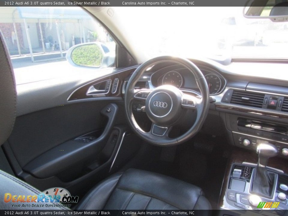 2012 Audi A6 3.0T quattro Sedan Ice Silver Metallic / Black Photo #12