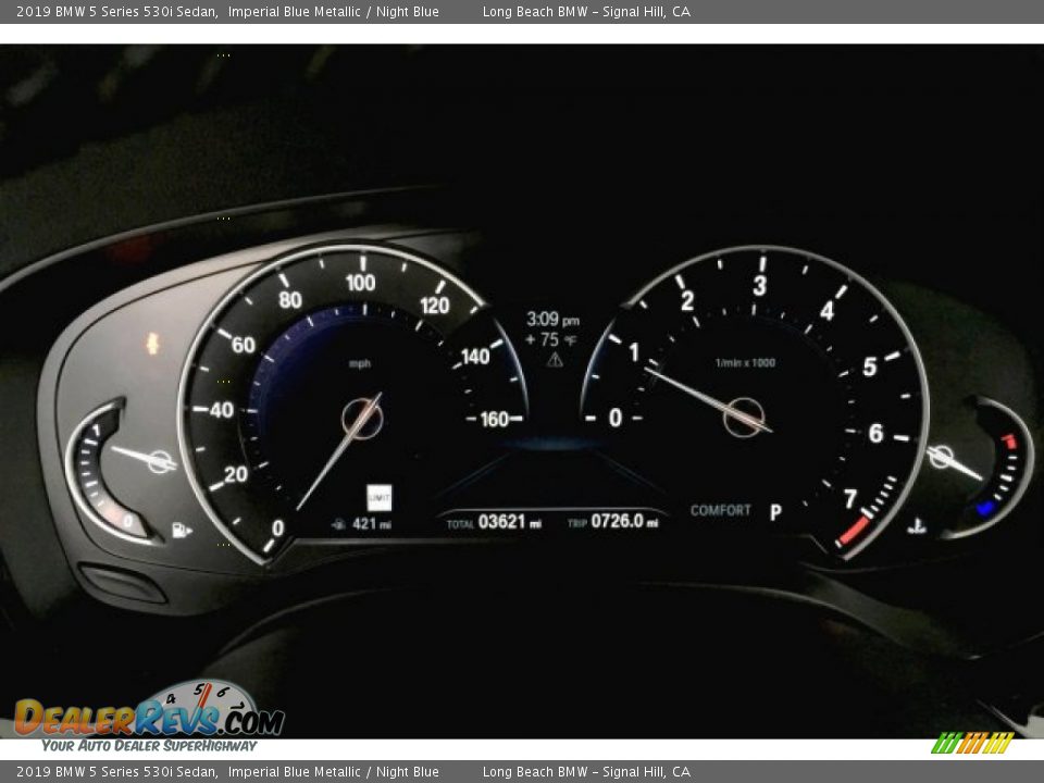 2019 BMW 5 Series 530i Sedan Imperial Blue Metallic / Night Blue Photo #16