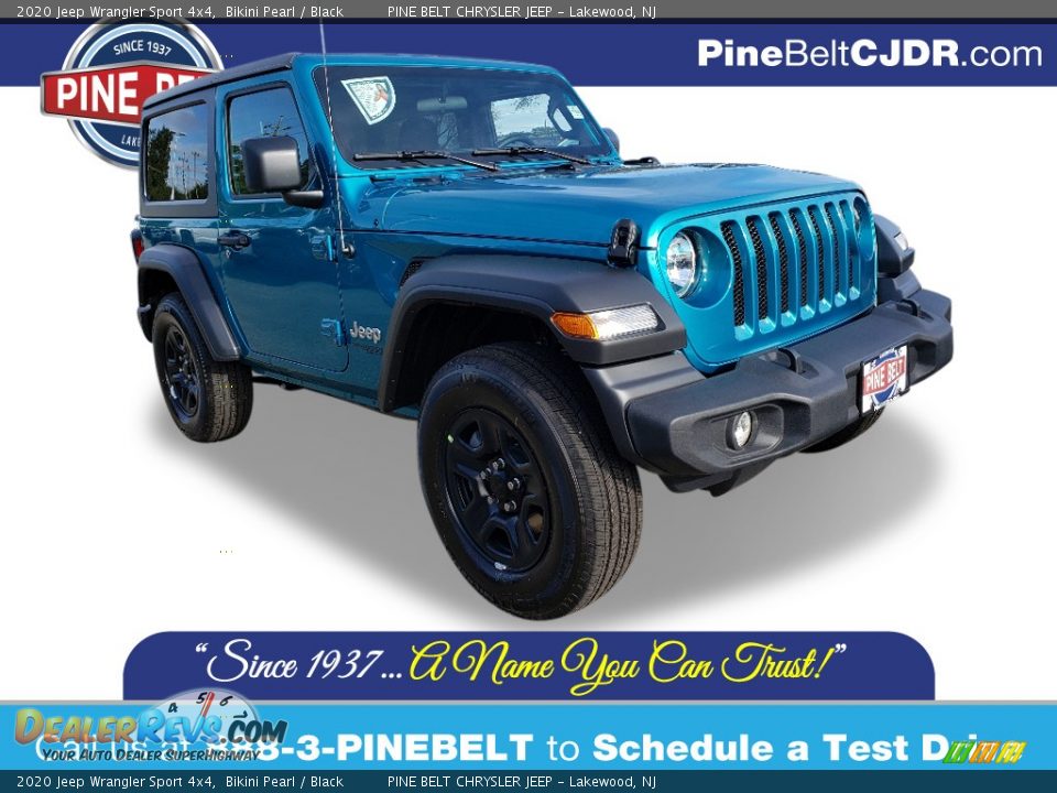 2020 Jeep Wrangler Sport 4x4 Bikini Pearl / Black Photo #1