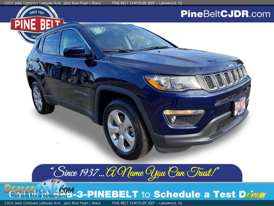 2020 Jeep Compass Latitude 4x4 Jazz Blue Pearl / Black Photo #1