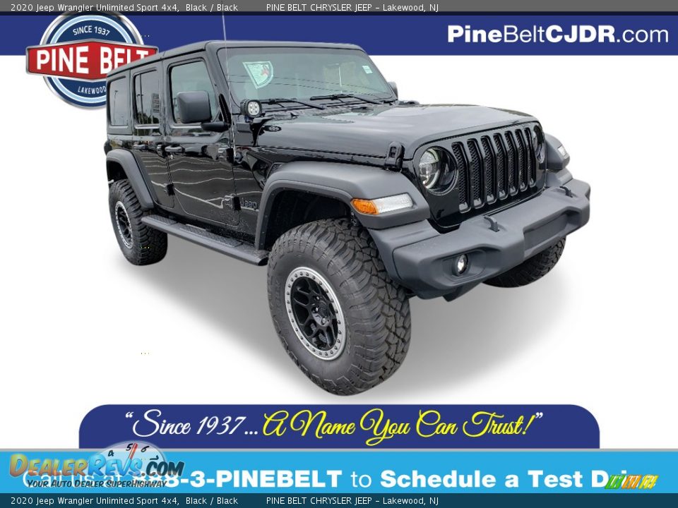 2020 Jeep Wrangler Unlimited Sport 4x4 Black / Black Photo #1