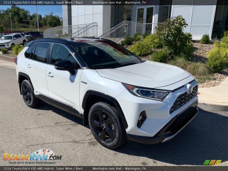 2019 Toyota RAV4 XSE AWD Hybrid Super White / Black Photo #1